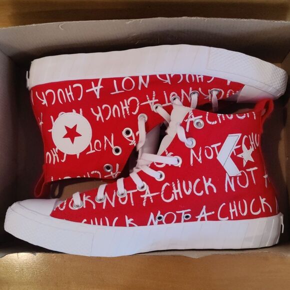 NWB Converse red and white Not a Chuck size men's 11 - Picture 2 of 10